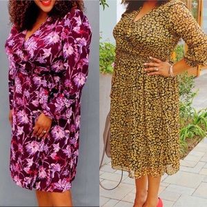 Bundle of Two Who What Wear Wrap Dresses Size XL